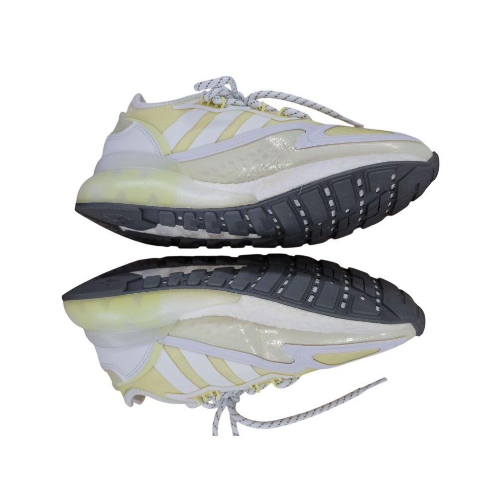Adidas ZX 2K Boost Womens Sneakers Size 5 White & Light Yellow - Picture 3 of 6